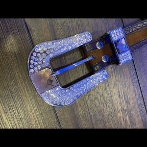 Leather XL bling belt